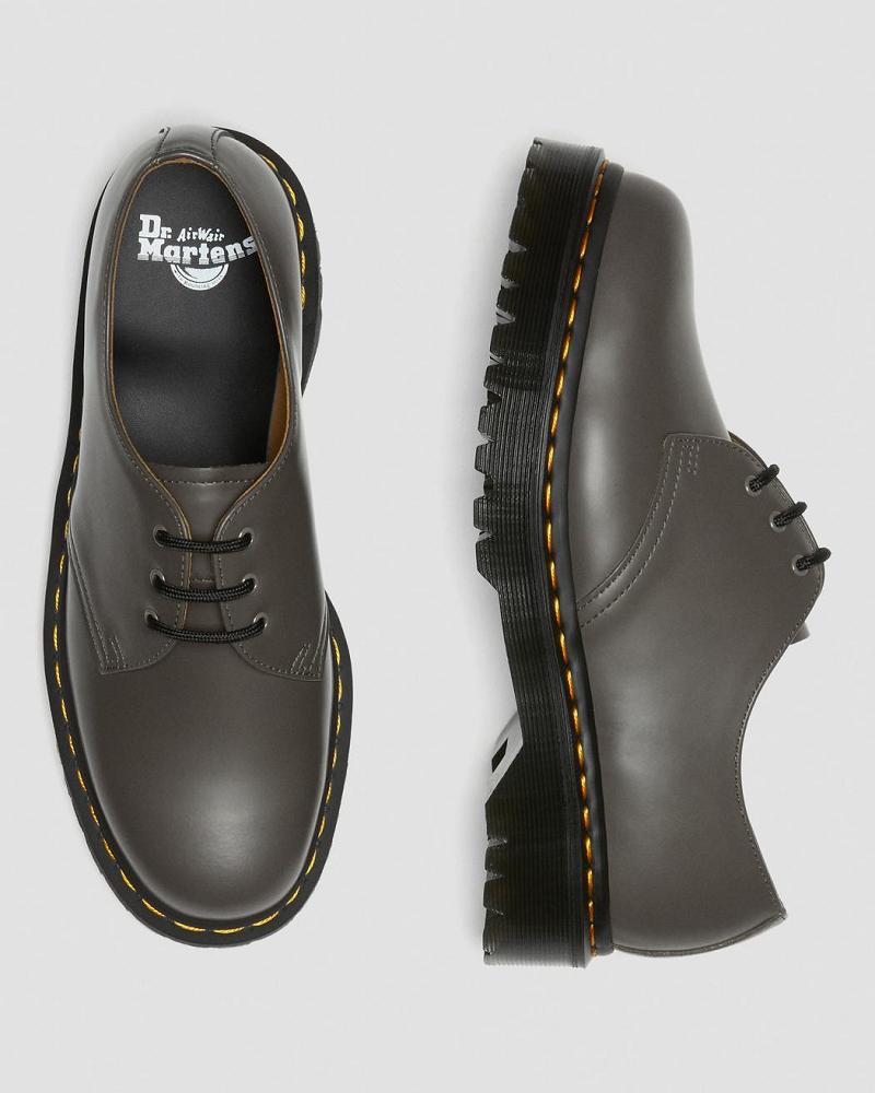 Zapatos Oxford Dr Martens 1461 Bex Smooth Cuero Hombre Kaki Grises | MX 229KOR